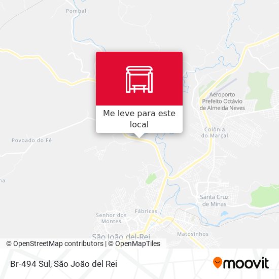 Br-494 Sul mapa