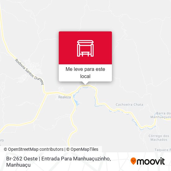 Br-262 Oeste | Entrada Para Manhuaçuzinho mapa