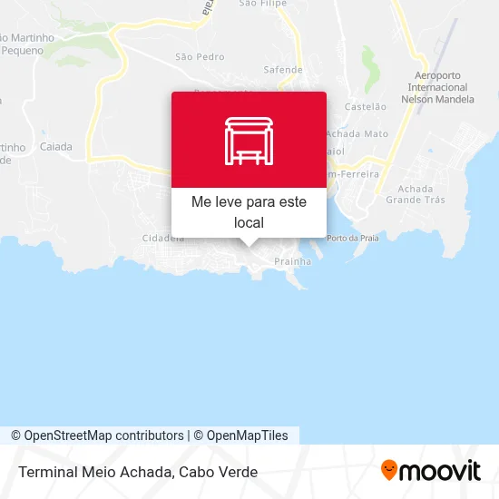Terminal Meio Achada mapa