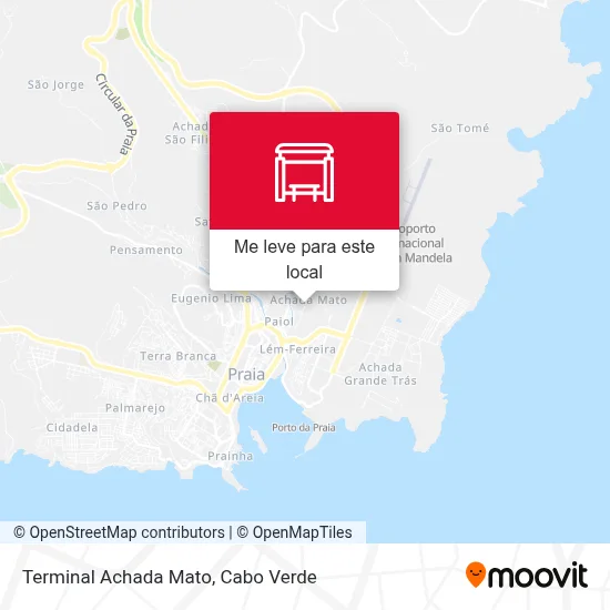 Terminal Achada Mato mapa