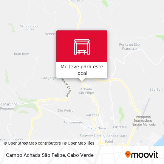 Campo Achada São Felipe mapa