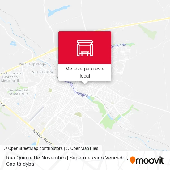 Rua Quinze De Novembro | Supermercado Vencedor mapa