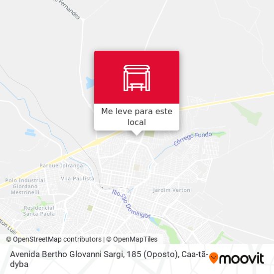 Avenida Bertho Glovanni Sargi, 185 (Oposto) mapa