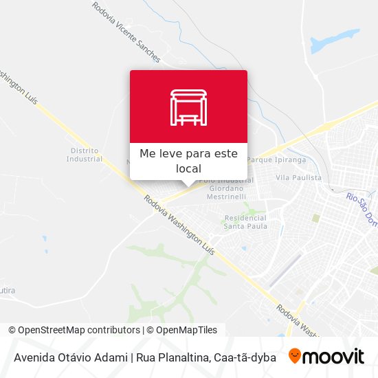 Avenida Otávio Adami | Rua Planaltina mapa