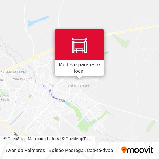 Avenida Palmares | Bolsão Pedregal mapa