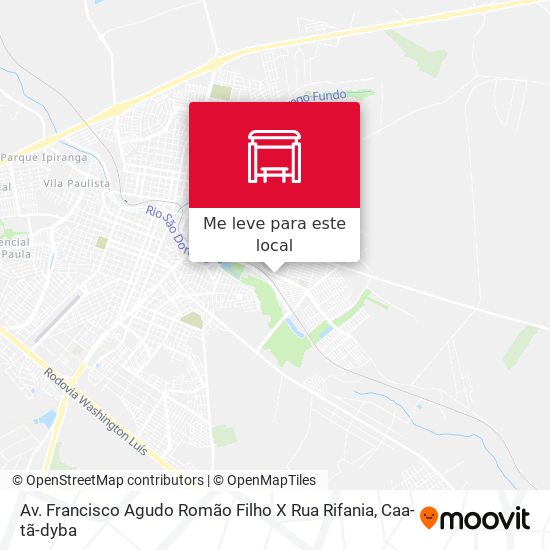Av. Francisco Agudo Romão Filho X Rua Rifania mapa