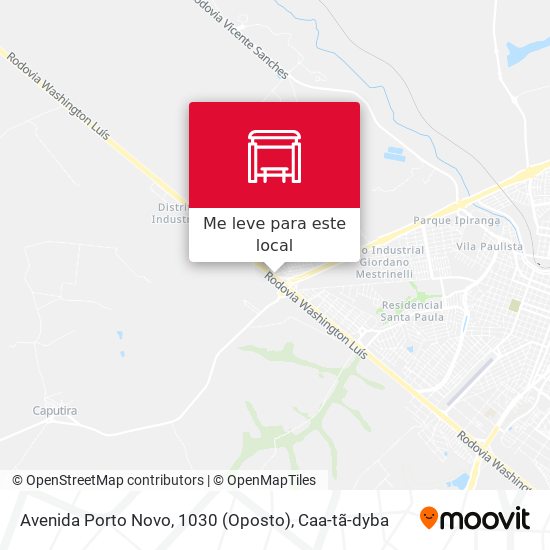 Avenida Porto Novo, 1030 (Oposto) mapa