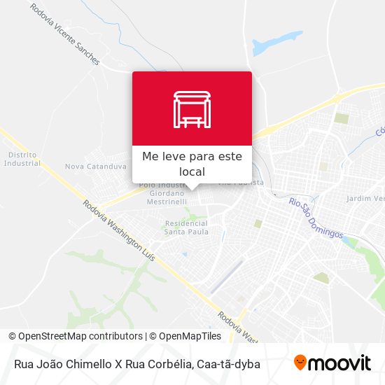 Rua João Chimello X Rua Corbélia mapa