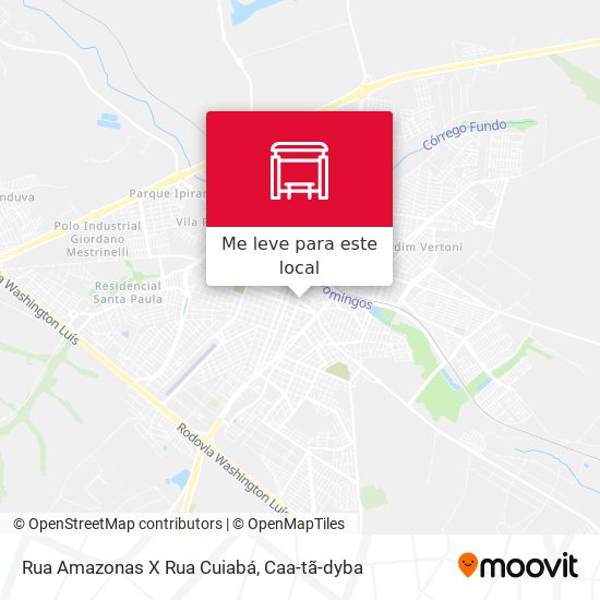 Rua Amazonas X Rua Cuiabá mapa
