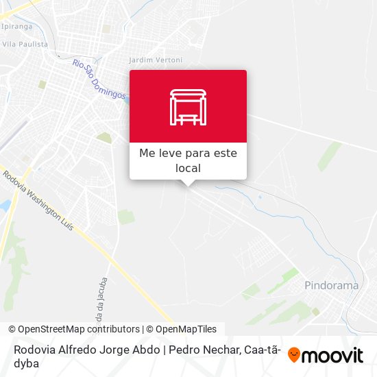 Rodovia Alfredo Jorge Abdo | Pedro Nechar mapa