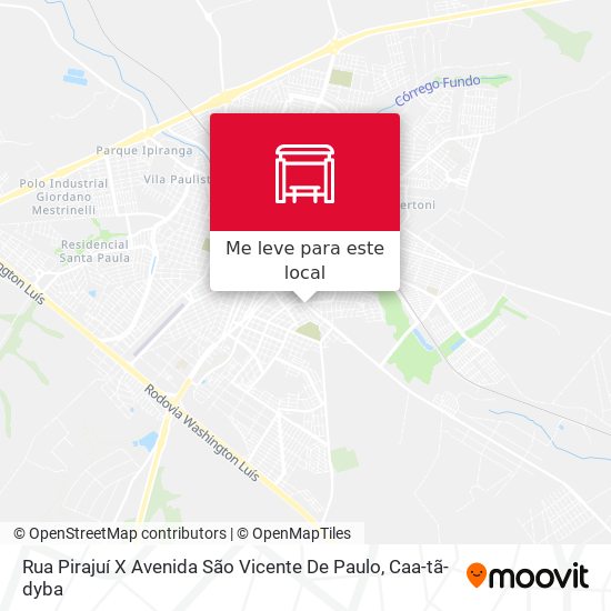 Rua Pirajuí X Avenida São Vicente De Paulo mapa