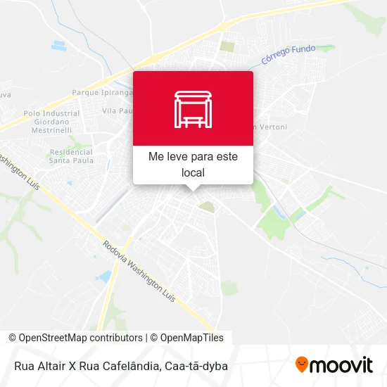 Rua Altair X Rua Cafelândia mapa