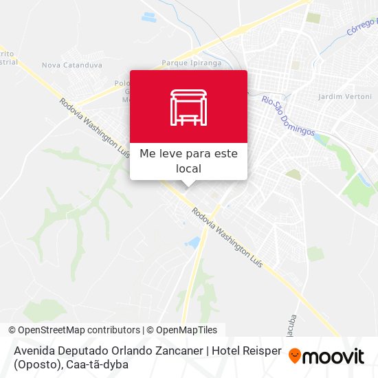 Avenida Deputado Orlando Zancaner | Hotel Reisper (Oposto) mapa