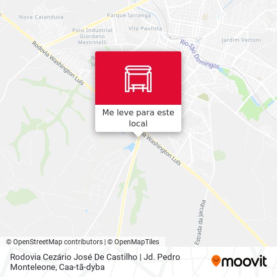 Rodovia Cezário José De Castilho | Jd. Pedro Monteleone mapa