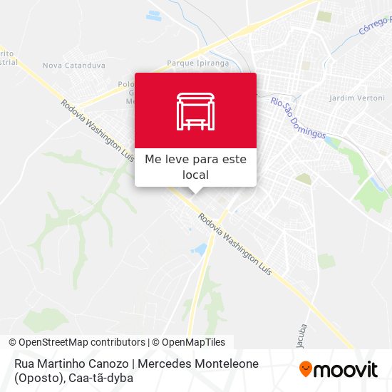 Rua Martinho Canozo | Mercedes Monteleone (Oposto) mapa