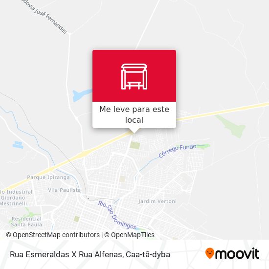 Rua Esmeraldas X Rua Alfenas mapa