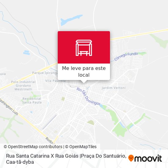 Rua Santa Catarina X Rua Goiás |Praça Do Santuário mapa
