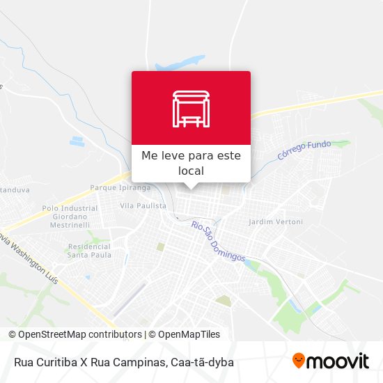 Rua Curitiba X Rua Campinas mapa