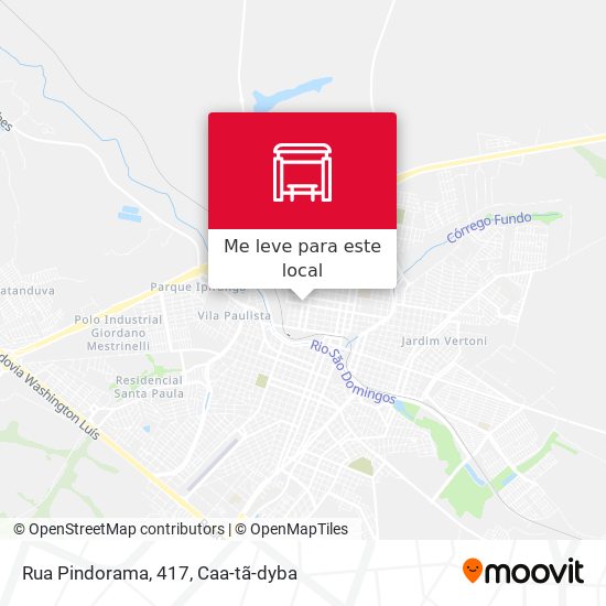 Rua Pindorama, 417 mapa