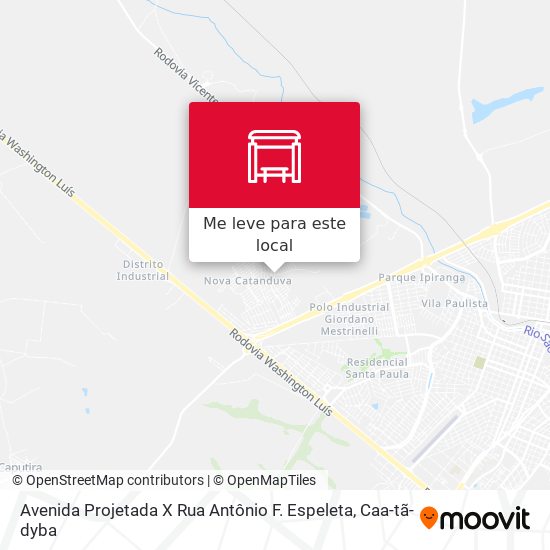 Avenida Projetada X Rua Antônio F. Espeleta mapa