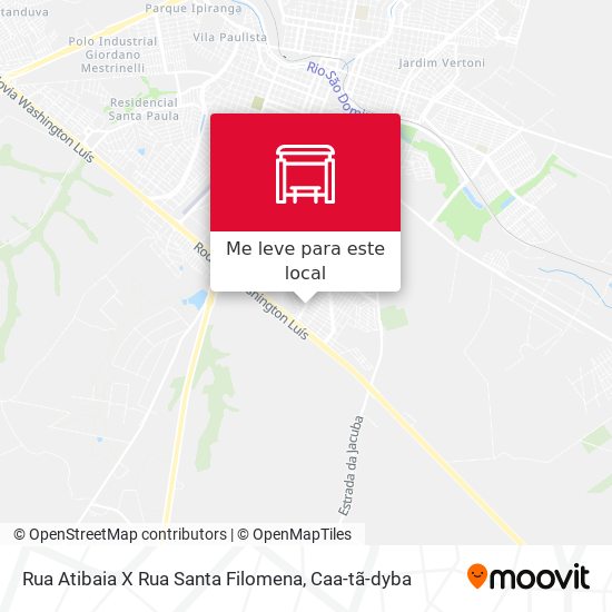Rua Atibaia X Rua Santa Filomena mapa