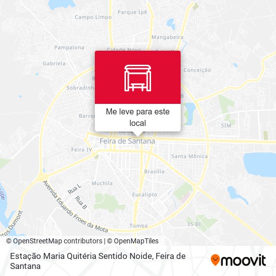 Estação Maria Quitéria Sentido Noide mapa