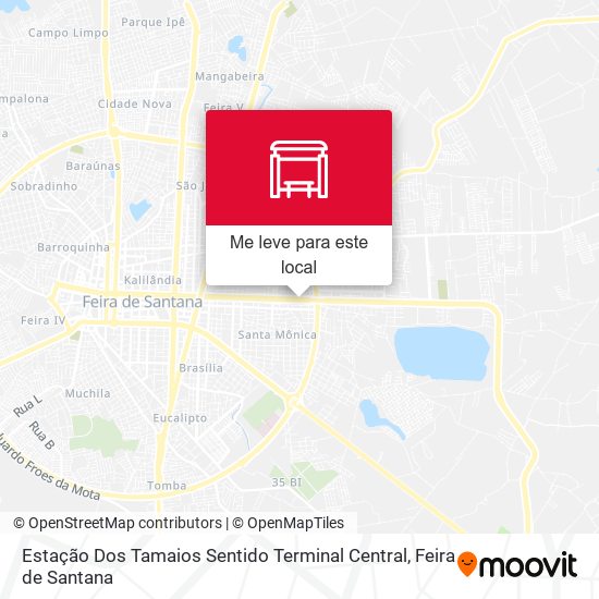 Estação Dos Tamaios Sentido Terminal Central mapa