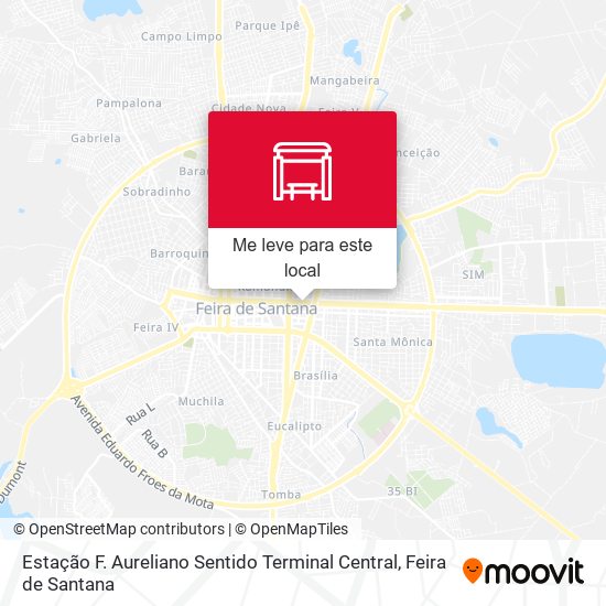 Estação F. Aureliano Sentido Terminal Central mapa