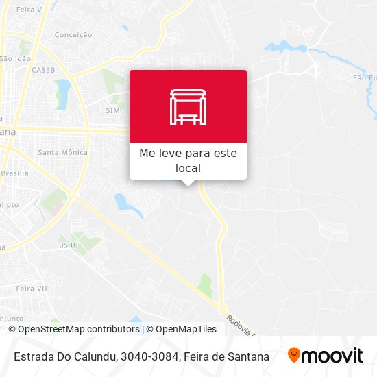 Estrada Do Calundu, 3040-3084 mapa