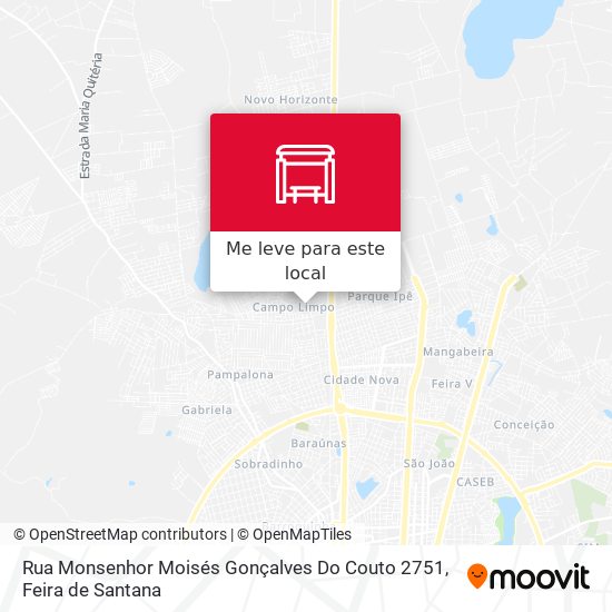 Rua Monsenhor Moisés Gonçalves Do Couto 2751 mapa