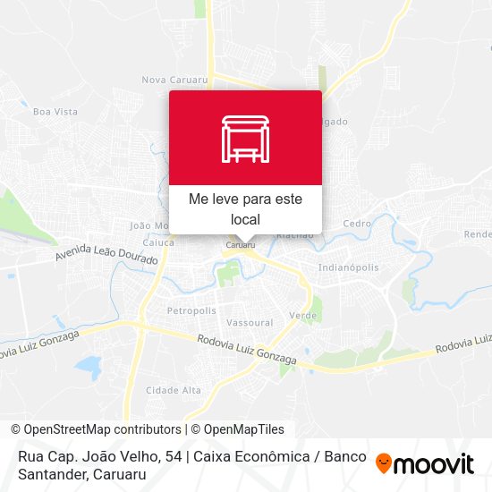Rua Cap. João Velho, 54 | Caixa Econômica / Banco Santander mapa
