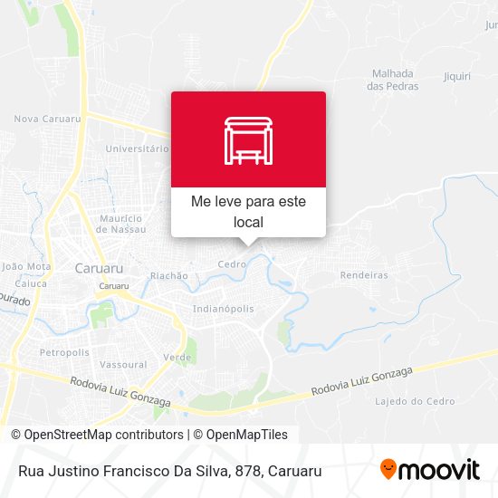 Rua Justino Francisco Da Silva, 878 mapa