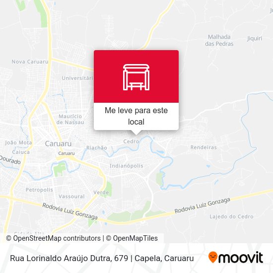 Rua Lorinaldo Araújo Dutra, 679 | Capela mapa