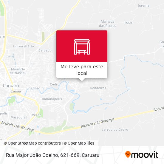 Rua Major João Coelho, 621-669 mapa