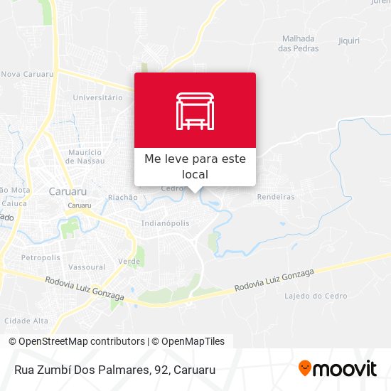 Rua Zumbí Dos Palmares, 92 mapa