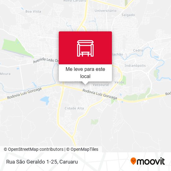 Rua São Geraldo 1-25 mapa