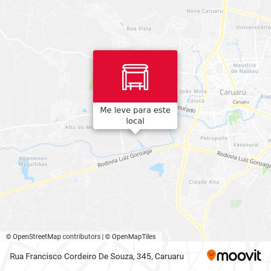 Rua Francisco Cordeiro De Souza, 345 mapa