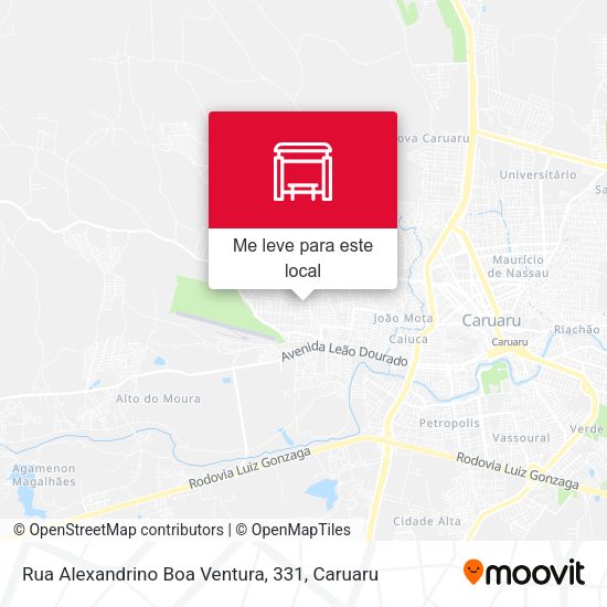 Rua Alexandrino Boa Ventura, 331 mapa