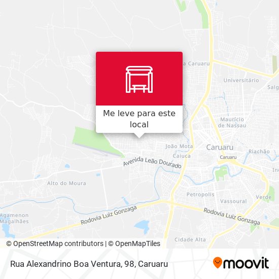 Rua Alexandrino Boa Ventura, 98 mapa