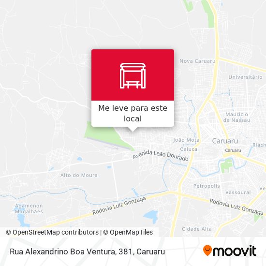 Rua Alexandrino Boa Ventura, 381 mapa