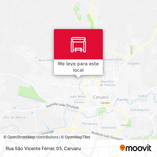 Rua São Vicente Férrer, 05 mapa