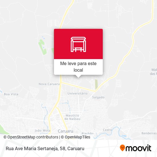 Rua Ave Maria Sertaneja, 58 mapa