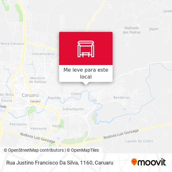 Rua Justino Francisco Da Silva, 1160 mapa