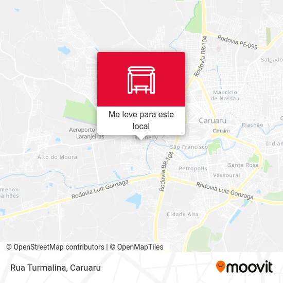 Rua Turmalina mapa