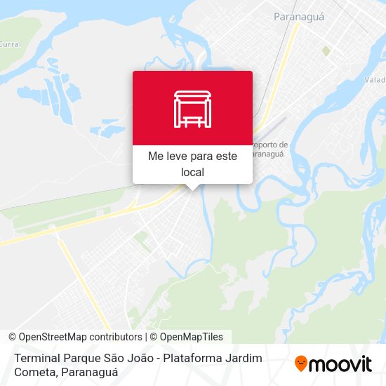 Terminal Parque São João - Plataforma Jardim Cometa mapa