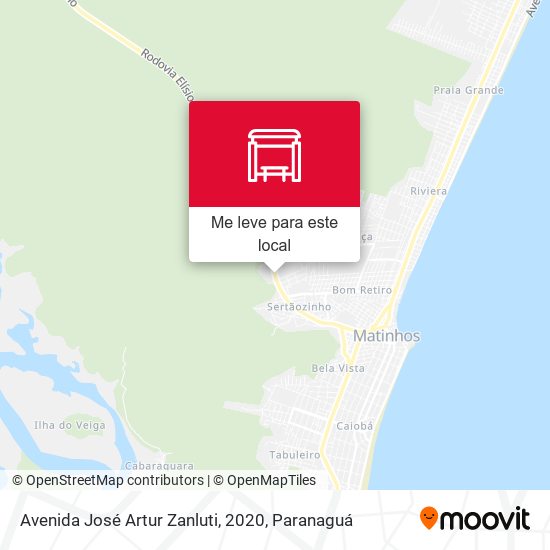 Avenida José Artur Zanluti, 2020 mapa