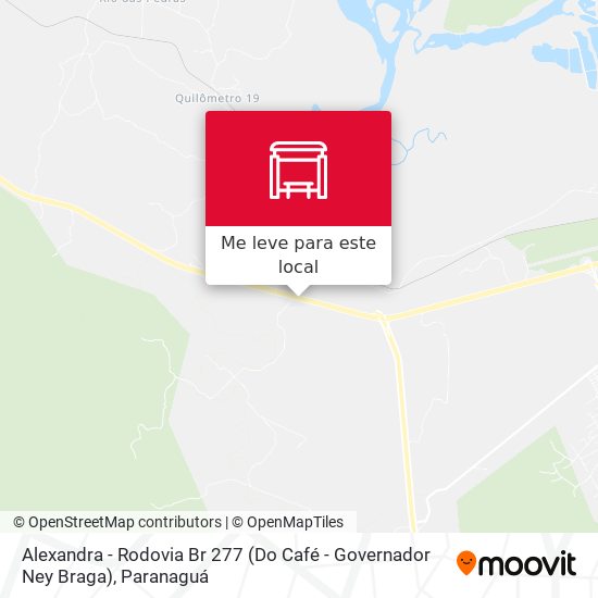 Alexandra - Rodovia Br 277 (Do Café - Governador Ney Braga) mapa