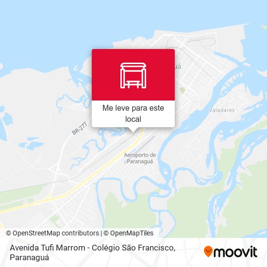 Avenida Tufi Marrom - Colégio São Francisco mapa