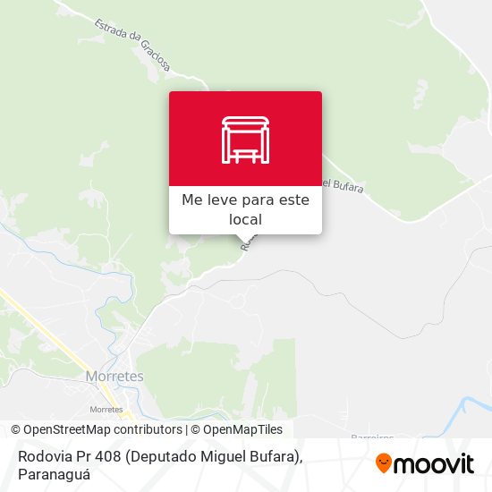 Rodovia Pr 408 (Deputado Miguel Bufara) mapa