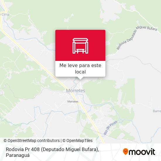 Rodovia Pr 408 (Deputado Miguel Bufara) mapa